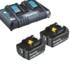 Makita 2x BL1850B Akku 5,0 Ah 18V Li-Ion + DC18RD Doppelschnellladegerät - DC18RD-BL1850-2x