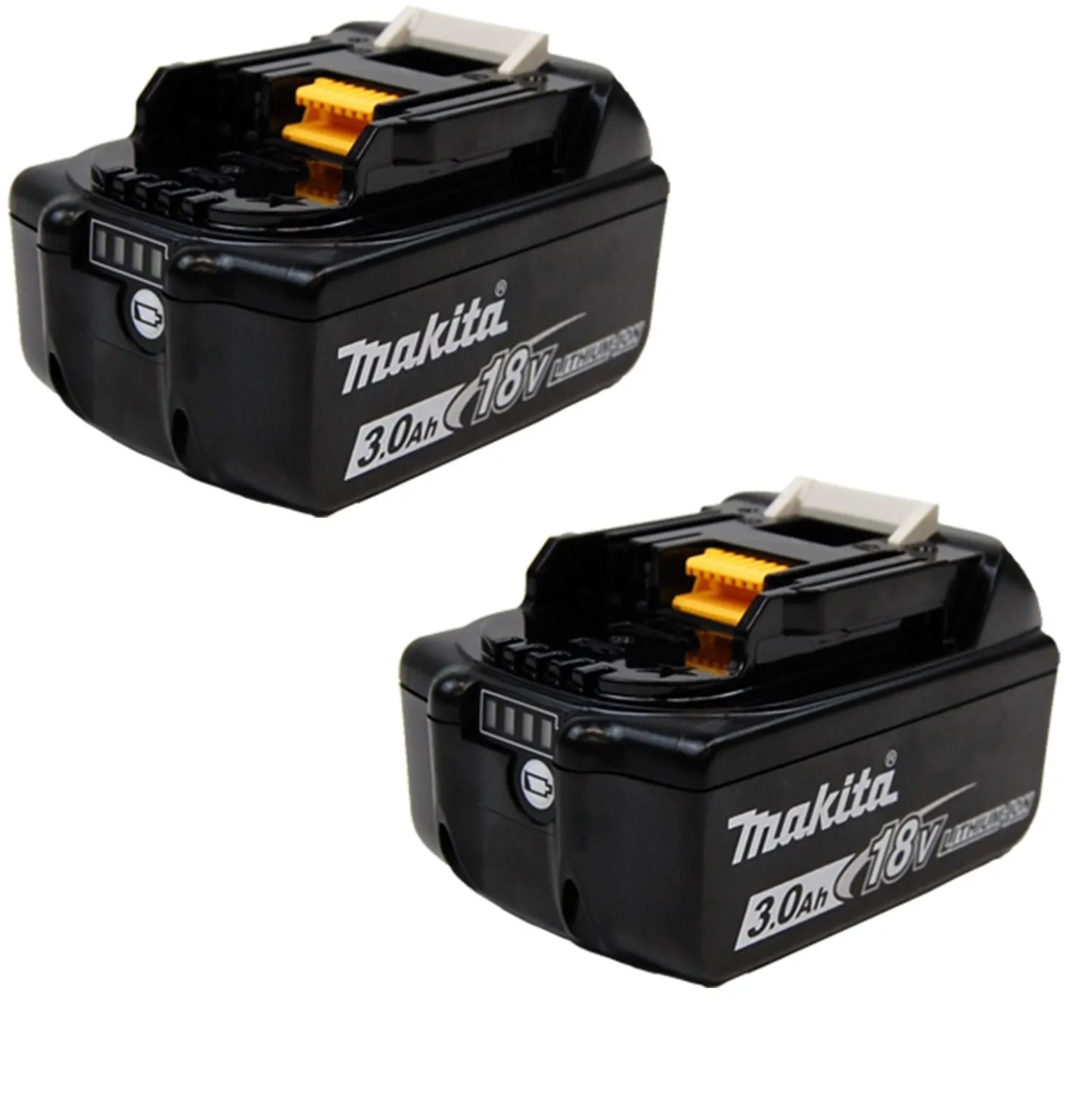 Makita 2x BL1830B Akku 3,0 Ah 18V Li-Ion mit Ladestandsanzeige - BL1830B-2