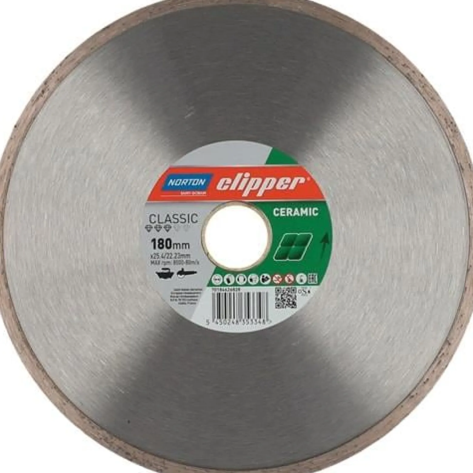 NORTON CLIPPER Diamanttrennscheibe Classic Ceramic D180mm Bohr25,4/22,23mm 1,7mm - 70184626828