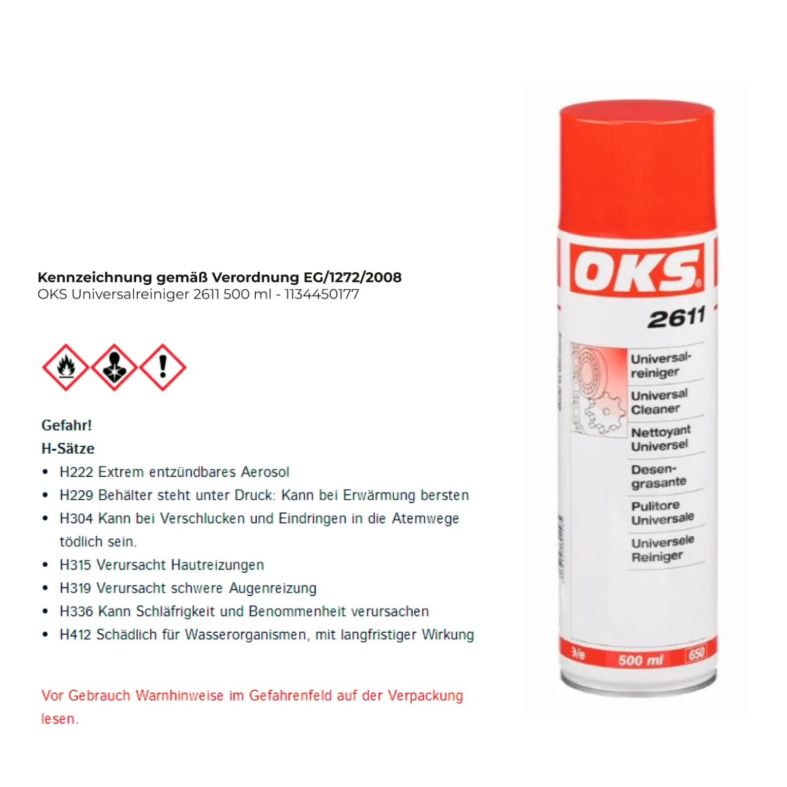 OKS Universalreiniger 2611 500 ml - 1134450177