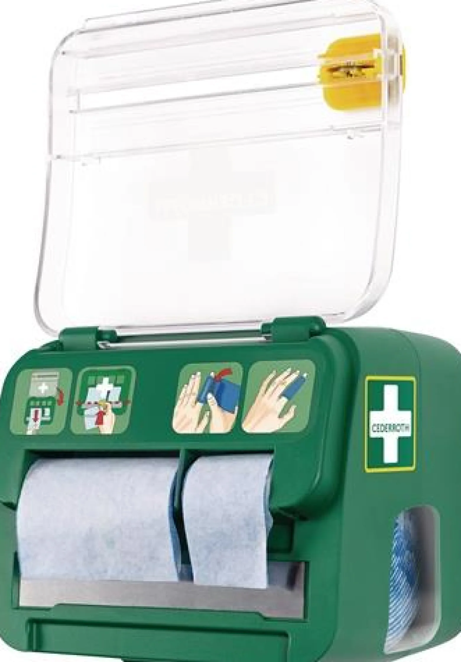 Pflasterspender Soft Foam Spender 2-in-1 B142xH123xT138ca.mm grün,transparent