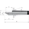 Röhm Feste Zentrierspitzen, Aufnahme MK 4, DIN 806, halbe Spitze Werkstoff: WS - 013871