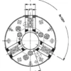 Röhm Kraftspannfutter KFD-HS 160, 3-Backen, Spitzverzahnung 90°, Zylindrische Zentrieraufnahme - 143692