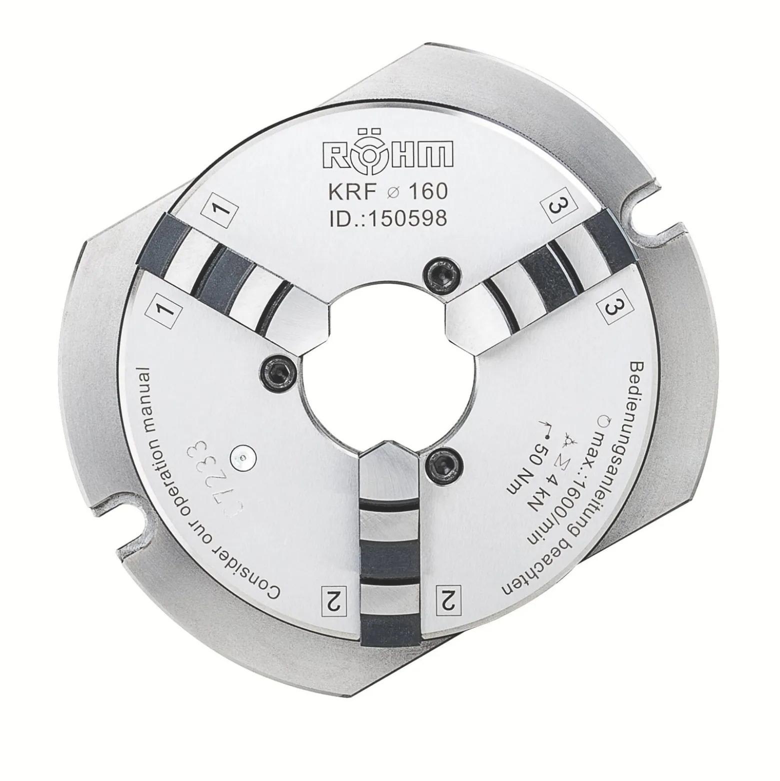 Röhm KRF 200, 3-Backen, mit Grundplatte, Gusskörper - 150599