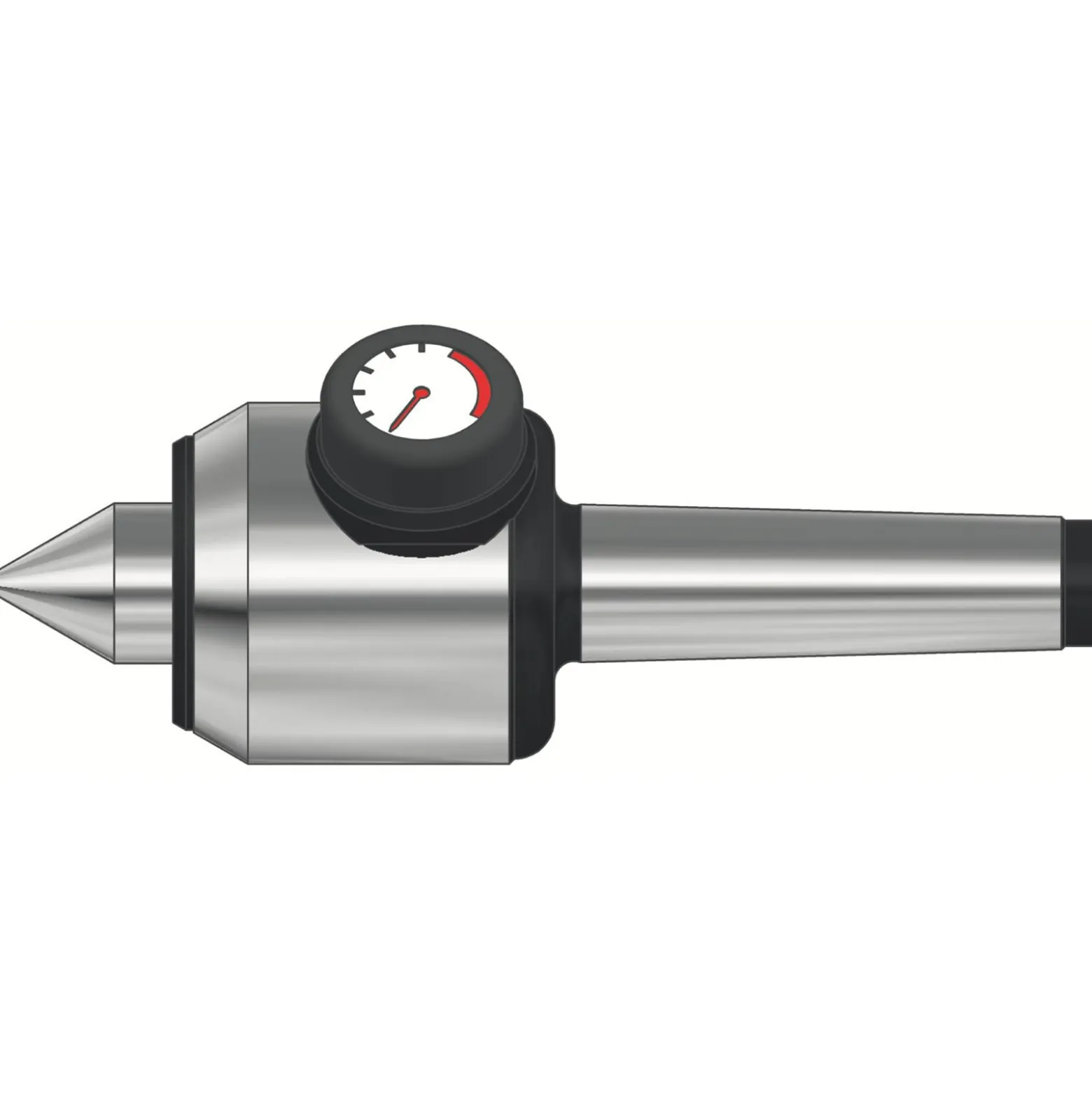 Röhm Mitlaufende Zentrierspitzen 60°, MK5, Größe 505, Druckanzeige und Längenausgleich - 060906