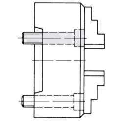 Röhm Planspiralfutter Duro-M 400/3 Kurzkegelaufnahme Befestigung von vorne (ISO 702-1/DIN 55026) KK 11 Bohr- und Drehbacken - 185384