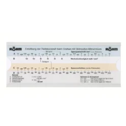 Röhm RÖHM-Rechenschieber, zur Ermittlung der axialen Reitstockkraft - 088230