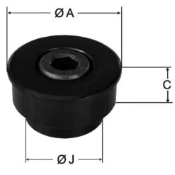 Röhm Spannrolle, Größe 92/125, für Trägerbacken - 169389