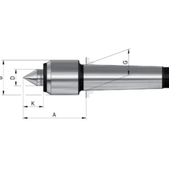 Röhm Zentrierspitze Slim MK3 mitlaufend - 5429