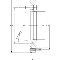 Röhm Zwischenflansch ISO 702-1 (DIN 55028), Größe 52/65-A5, mit Einstellschraube - 1283198