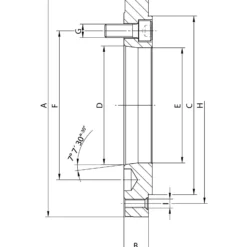 Röhm Zwischenflansch ISO 702-1 (DIN 55028), Größe 52/65-A5, mit Einstellschraube - 1283198