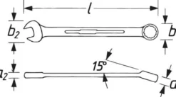 Ringmaulschlüssel 600 LG SW 15mm L.270mm ext.lang Spezialstahl HAZET