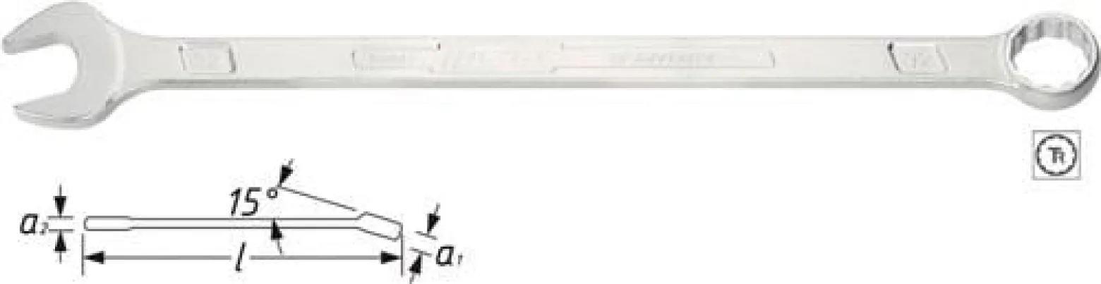 Ringmaulschlüssel 600 LG SW 15mm L.270mm ext.lang Spezialstahl HAZET