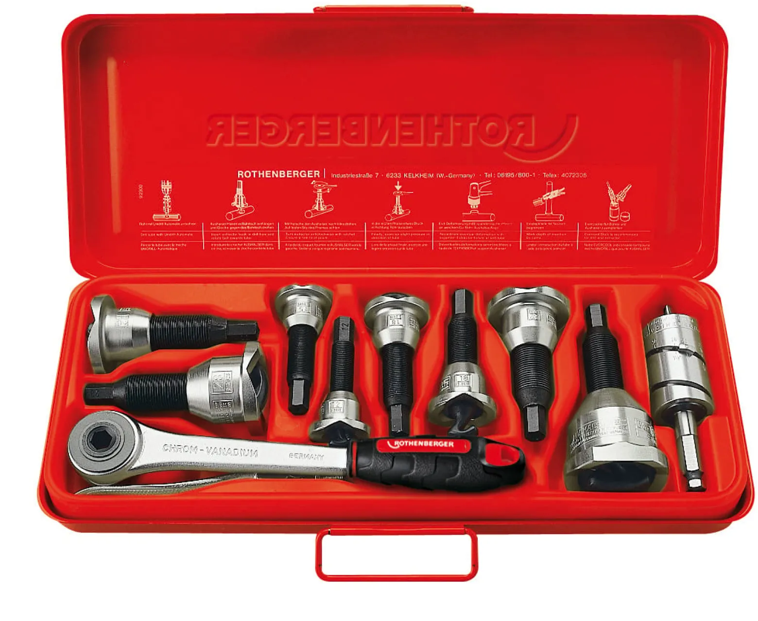 ROTHENBERGER Aushalser Set, 1/2-3/4-1" - 22135