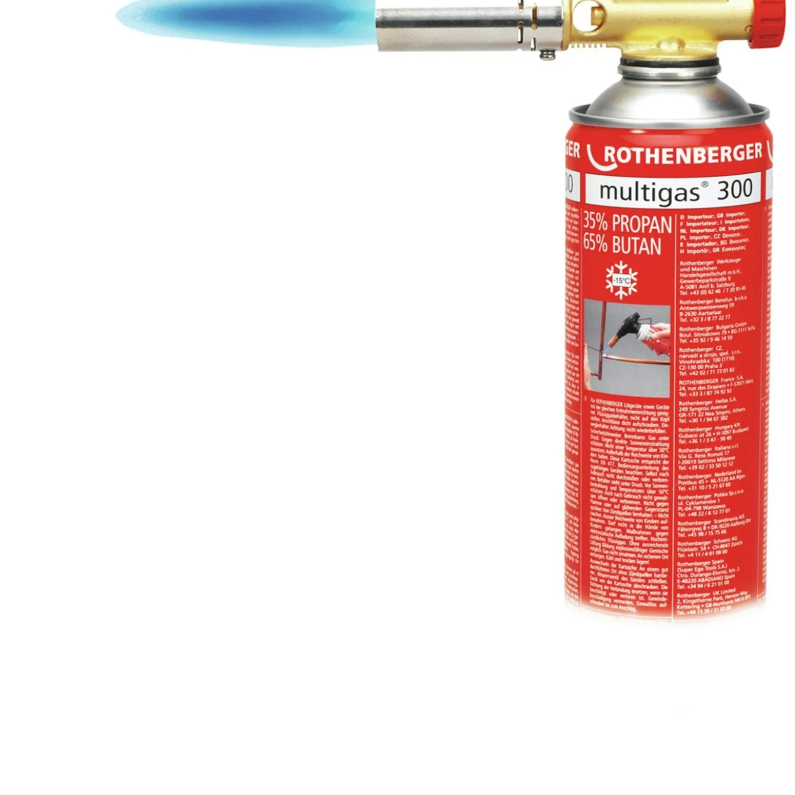 ROTHENBERGER EASY FIRE Set, mit Multigas 300, 7/16", EU - 35553