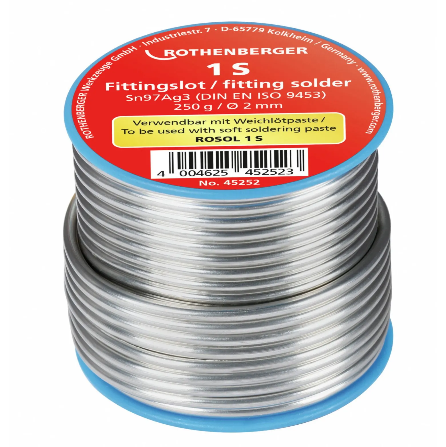 ROTHENBERGER Fittingslot 1S, 2mm, 250g, Spule- 45252