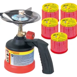 ROTHENBERGER Industrial Scout Campingkocher inkl. 5x C200 Kartusche 330 ml mit ILL System - 1500004213