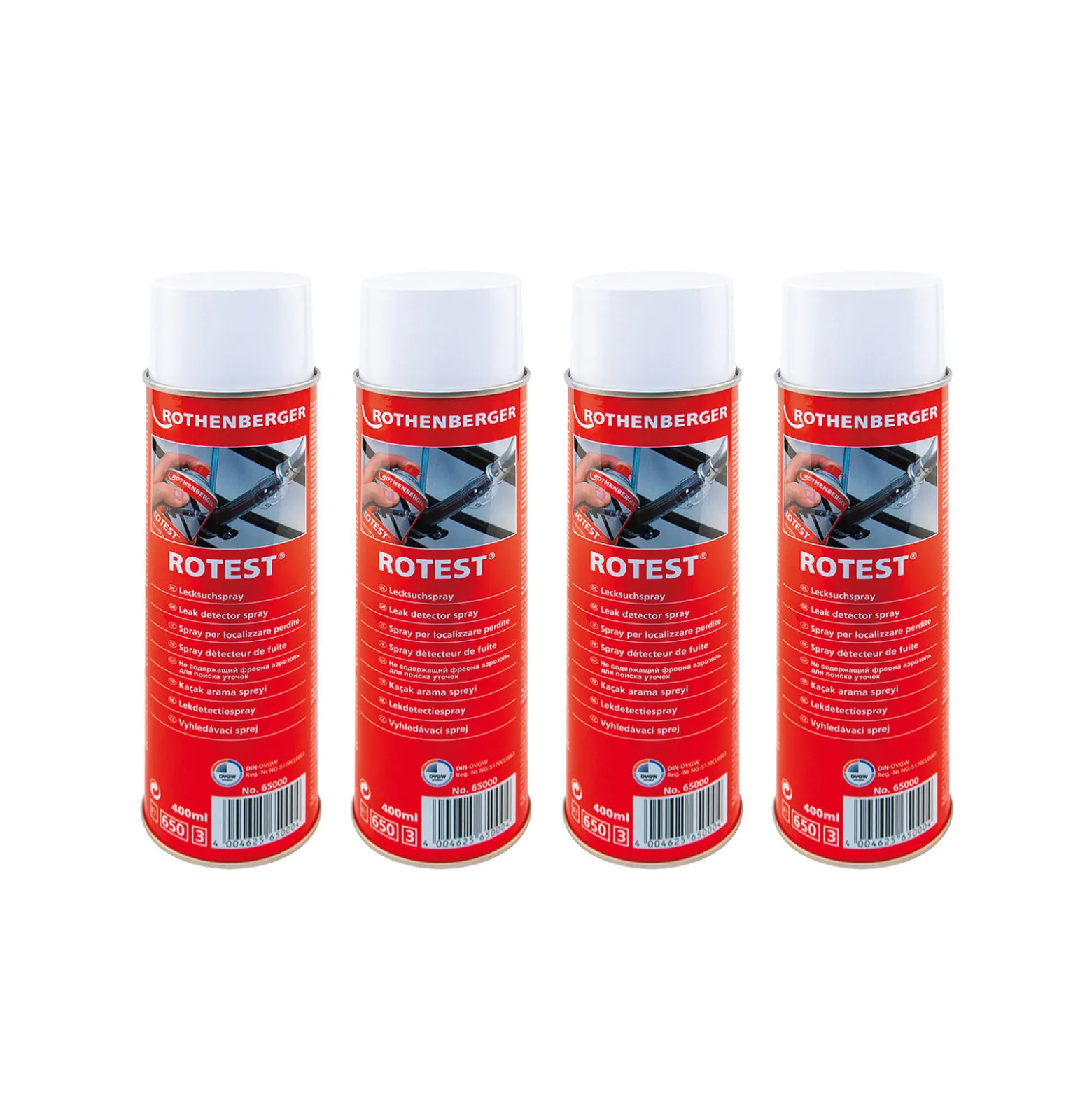 ROTHENBERGER Industrial 4x Lecksuchspray, 400ml - 65000