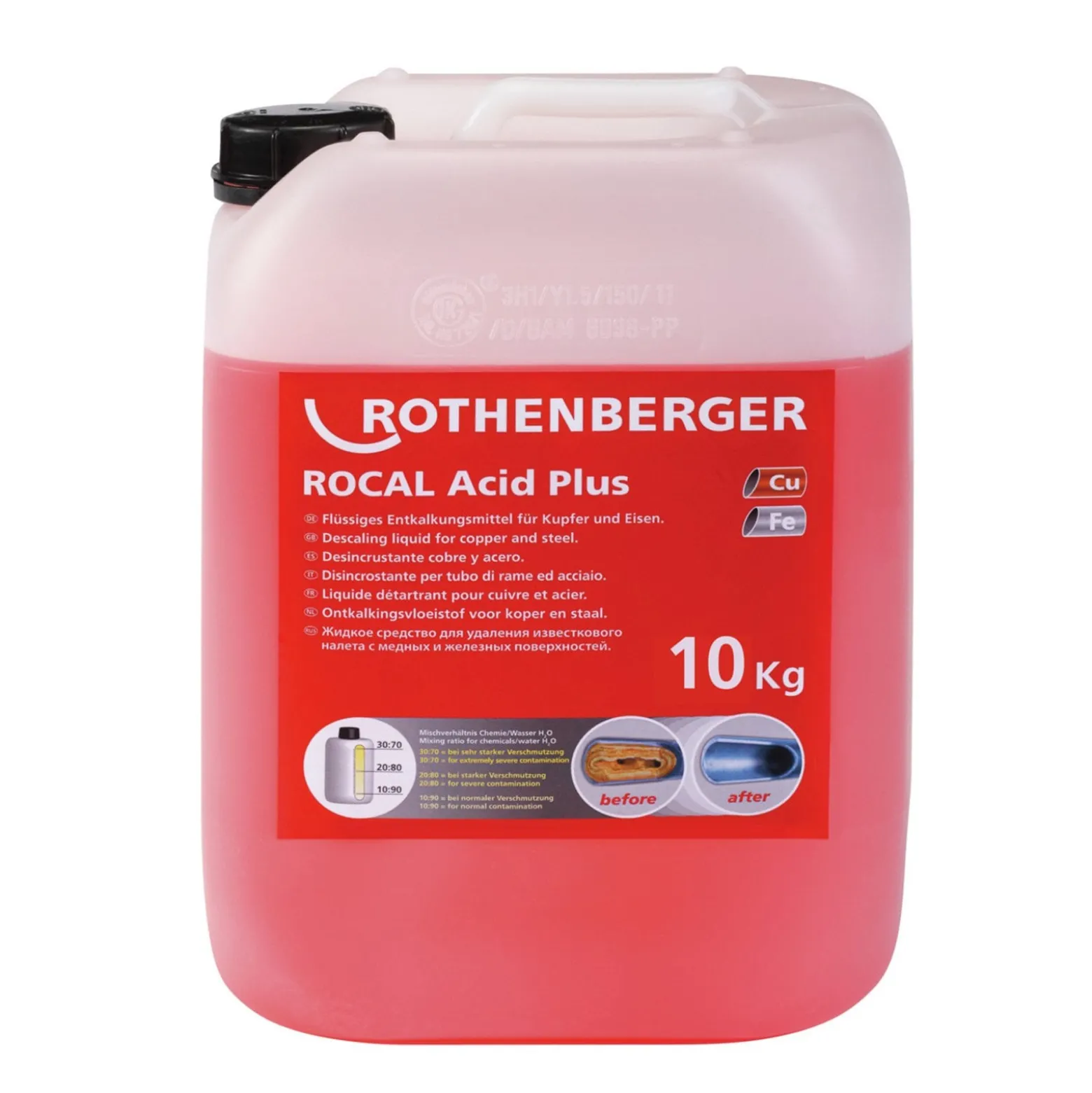 ROTHENBERGER ROCAL Acid Plus Entkalkungskonzentrat, Cu, FE, 10kg - 61106