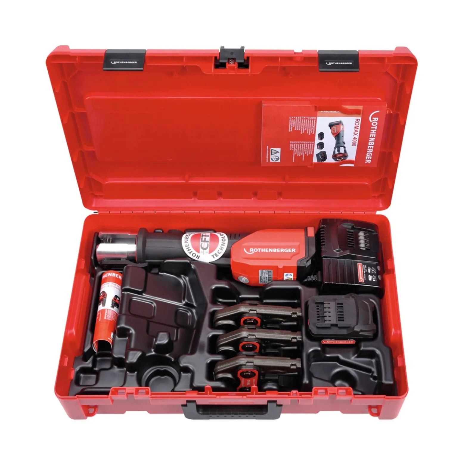 ROTHENBERGER ROMAX 4000 Set Akku-Pressmaschine U16-20-25mm, 4 Ah, EU - 1000001926