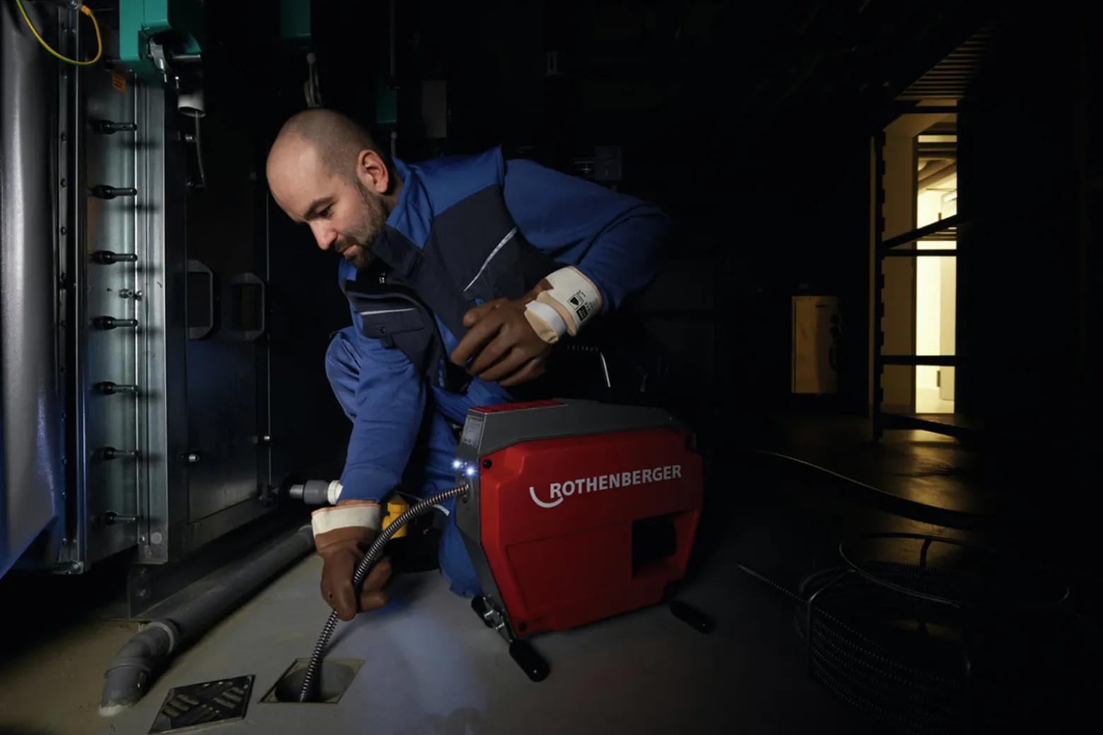 ROTHENBERGER R600 VarioClean + Spiral/Werkzeugset + ROCAM MINI HD und Modul 20/16, EU + Schutzbrille - 1000003346-1000005076-Set