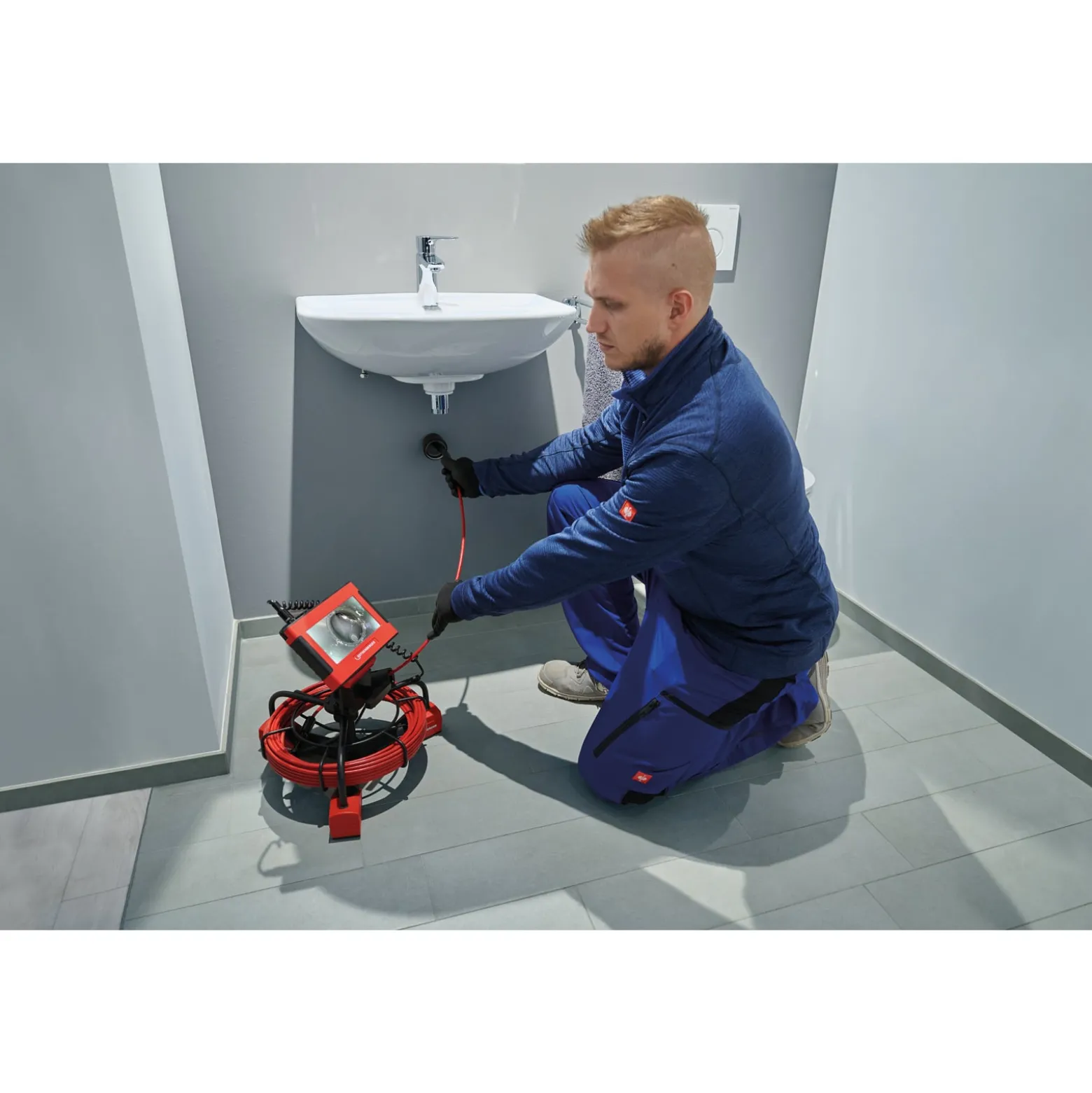 ROTHENBERGER R600 VarioClean + Spiral/Werkzeugset + ROCAM MINI HD und Modul 20/16, EU + Schutzbrille - 1000003346-1000005076-Set