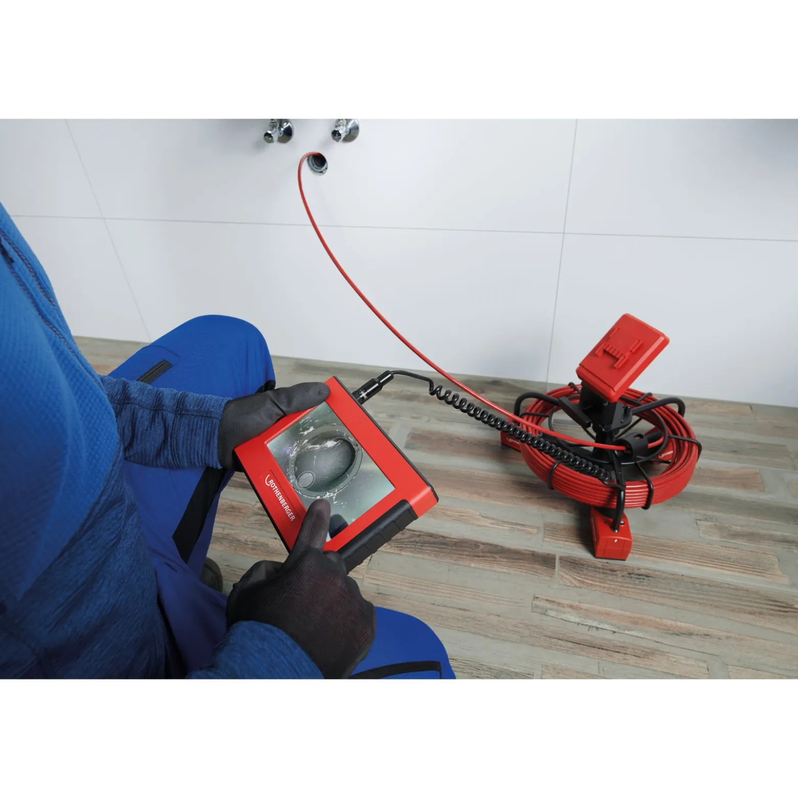 ROTHENBERGER R600 VarioClean + Spiral/Werkzeugset + ROCAM MINI HD und Modul 20/16, EU + Schutzbrille - 1000003346-1000005076-Set