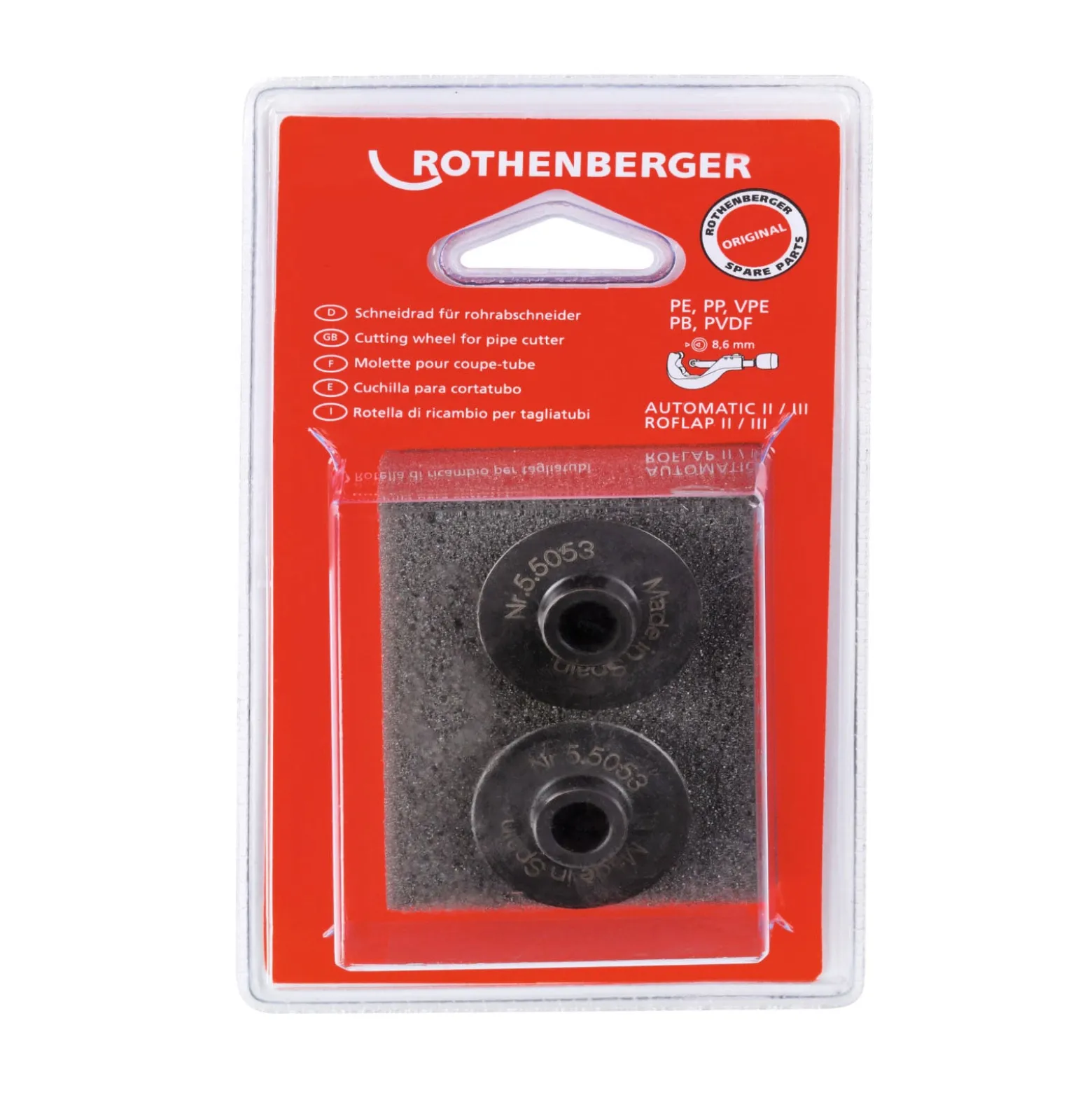 ROTHENBERGER Schneidrad für Rohrabschneider Autom., Gr.2/3, 2 Stück - 055053D