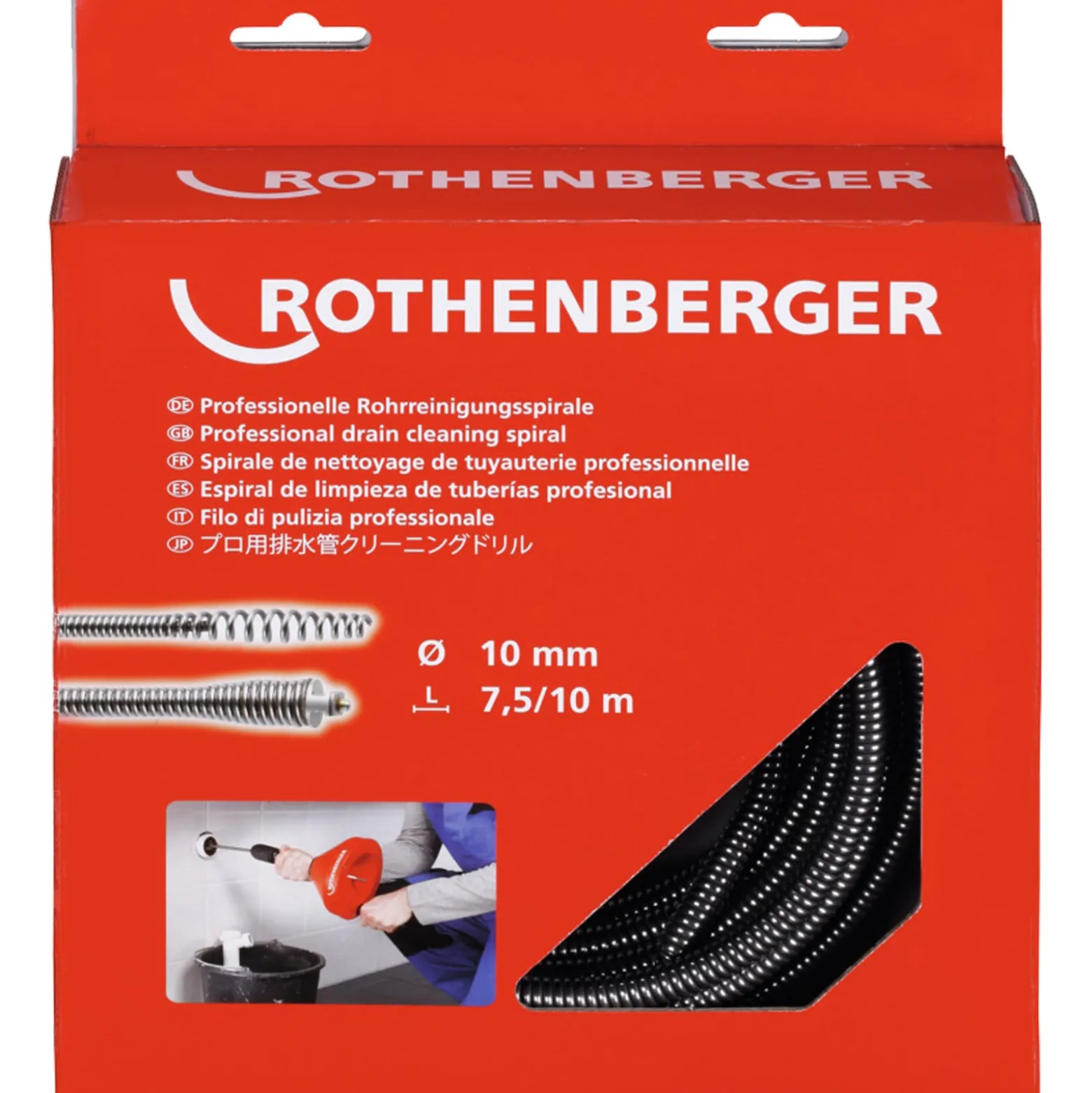 ROTHENBERGER Spirale, 10mm x 7,5m, mit Stahlseele- 72424