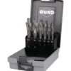 RUKO Flachsenkersatz 6tlg. DIN 373 HSS M 3 - M 10 mittel für Durchgangsloch in ABS-Kunststoffkassette - 102451RO
