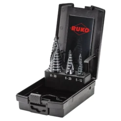 RUKO ULTIMATECUT Stufenbohrer-Satz HSSE-Co 5 RUnaTEC mit FLOWSTEP® Spitze in Kunststoffkassette - 3 tlg. - 101626EPRO
