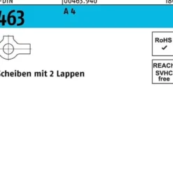Scheibe DIN 463 m.2 Lappen 25 A 4 10 Stück