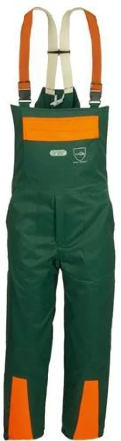 Schnittschutzlatzhose KONIFERE Gr.52 grün/orange WATEX
