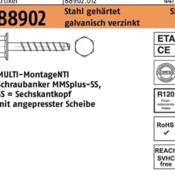 Schraubanker R 88902 MMSplus-SS 12x100/10/25 Stahl geh.galv.verz. 25St. HECO