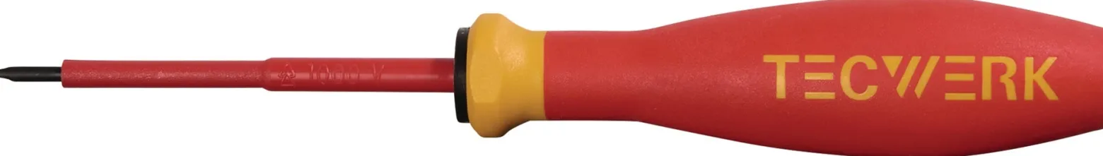 Schraubendreher Schneiden-B.3mm Klingen-L.100mm VDE isol.TECWERK