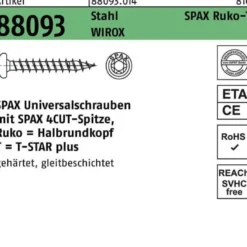 Schraube R 88093 Ruko Spitze/T-STAR 4,5x50/47-T20 galv.verz. WIROX 500St. SPAX