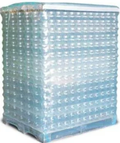 Schrumpfhaube Maße 1250+850x1300mm S.100µ LDPE transparent Seitenfalte TRANSPAK