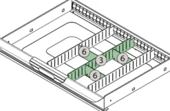 Schubladenunterteilungsmaterial 4-tlg.Erweiterungsset 2 TECWERK