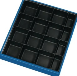 Schubladenunterteilungsmaterial Front 60-90mm Kleinteileeinsatz 16Mulden TECWERK