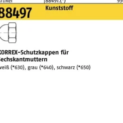 Schutzkappe R 88497 f.Sechskantmuttern f. M6/SW 10 Ku. sw 100St. DUBO