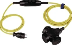 Schutzkontaktverlängerung 16A 230V 3x1,5mm² 4,5m H07RN-F gelb IP44 JÄGER DIREKT