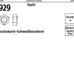 Sechskantanschweißmutter DIN 929 M8 Stahl 1000 Stück
