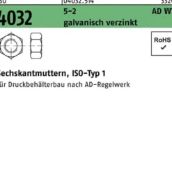 Sechskantmutter ISO 4032 M20 5-2 AD W7 galv.verz. 100 Stück