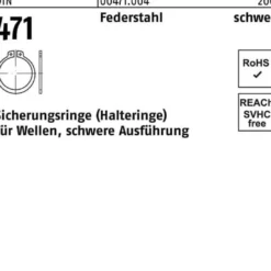 Sicherungsring DIN 471 50x 3 Federstahl schwere Ausf. 50 Stück