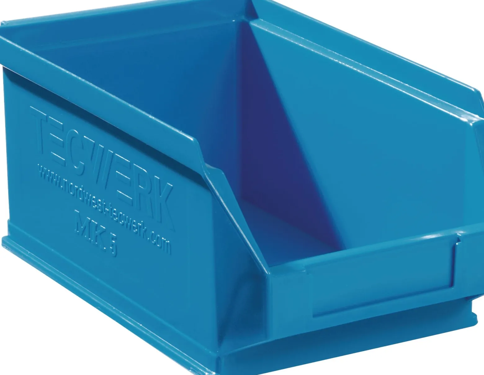 Sichtlagerkasten L160/140xB100xH75mm PE blau TECWERK
