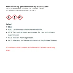 SIEVERT Lötwasser MaxSieFlux Zink Pro 320 ml für vorbewitterten Titanzink - 427301