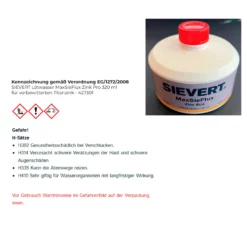 SIEVERT Lötwasser MaxSieFlux Zink Pro 320 ml für vorbewitterten Titanzink - 427301