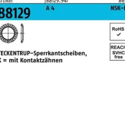 Sperrkantscheibe R 88129 NSK-K 12 A 4 500 Stück TECKENTRUP