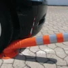 Sperrpfosten PU schwarz/gelb Ø 80 mm - 12221 SG