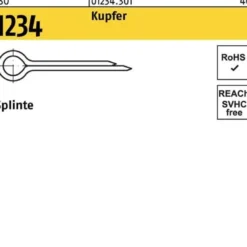 Splinte ISO 1234 3,2x 25 Kupfer 100 Stück
